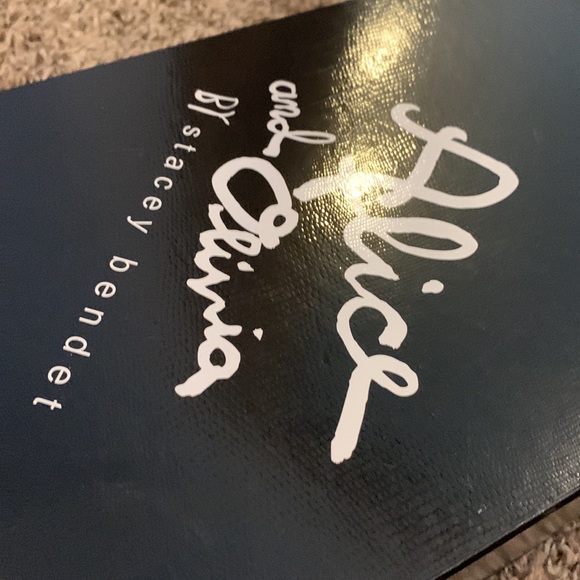 NWT Alice + Olivia embellished suede mules orig 350 size 8.5 leather upper/sole - Picture 4 of 4